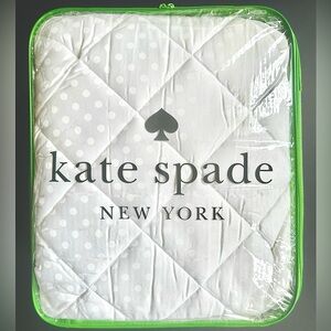 🎁Kate Spade Mattress Pad - King Size - White - Dots Pattern - 100% Cotton